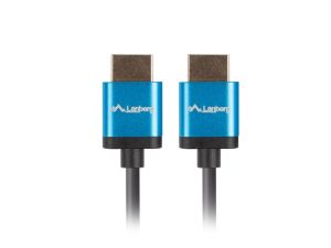 Cable Lanberg HDMI M/M V2.0 4K cable 1m, slim, black
