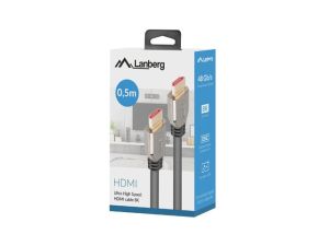 Cable Lanberg HDMI M/M V2.1 8K 60Hz cable 0.5m, black