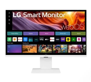 Monitor LG 32U850SA-W, 31.5" IPS Smart webOS, Web cam, 5ms, 1000:1, 400cd/m, DCI-P3 95%, 4K UHD (3840x2160), ThinQ, HDR 10, HDMI, USB Type-C-PD 90W, Wi-Fi B/in, ThinQ, LG Switch, AirPlay 2, Voice control, Bluetooth, Speakers 5W x 2, LG Switch, Height Adju