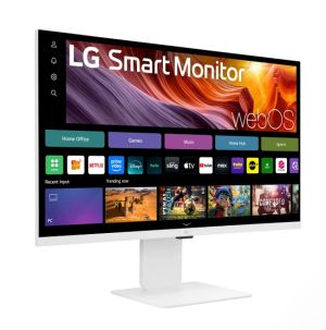 Monitor LG 32U850SA-W, 31.5" IPS Smart webOS, Web cam, 5ms, 1000:1, 400cd/m, DCI-P3 95%, 4K UHD (3840x2160), ThinQ, HDR 10, HDMI, USB Type-C-PD 90W, Wi-Fi B/in, ThinQ, LG Switch, AirPlay 2, Voice control, Bluetooth, Speakers 5W x 2, LG Switch, Height Adju
