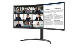 Monitor LG 34WR55QK-B 34" UltraWide AG , Curved 21:9 VA Panel, 5ms, 3000:1, 300 cd/m2, WQHD 3440x1440, HDR10, sRGB 99% , USB type-C 65W , 100Hz, HDMI, DisplayPort, PBP, Height Adjustable, Tilt, Reader Mode, Headphone Out, Black