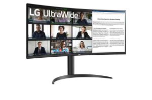 Monitor LG 34WR55QK-B 34" UltraWide AG , Curved 21:9 VA Panel, 5ms, 3000:1, 300 cd/m2, WQHD 3440x1440, HDR10, sRGB 99% , USB type-C 65W , 100Hz, HDMI, DisplayPort, PBP, Height Adjustable, Tilt, Reader Mode, Headphone Out, Black