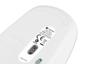 Mouse Natec Mouse Harrier 2, 1600 DPI Bluetooth 5.1 White-Grey