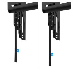 Neomounts Level-750 Wall Mount (XL, 125 kg, tiltable, tilt guard, connectable, VESA 400x400)
