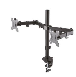 Neomounts Flat Screen Desk Mount (clamp/grommet) for 2 screens, 10"-32"