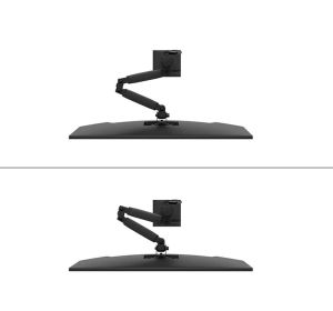 Stand Neomounts Nero Single Flat Screen Desk Mount (phone holder+Quick-fix clamp/grommet)