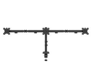 Stand Neomounts Nero Triple Flat Screen Desk Mount (phone holder+Quick-fix clamp/grommet)