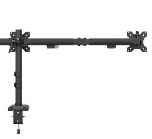 Stand Neomounts Nero Triple Flat Screen Desk Mount (phone holder+Quick-fix clamp/grommet)