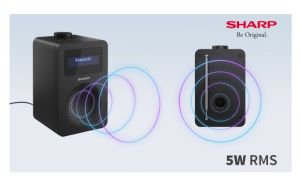 Радио Sharp Radios DR-430(BK), DIGITAL RADIO, Bluetooth 5.0, 5W, 20 DAB+/DAB/FM, Auto time/date, LCD Display, Dual alarm, 3.5mm Headphone jack / line-out, Black