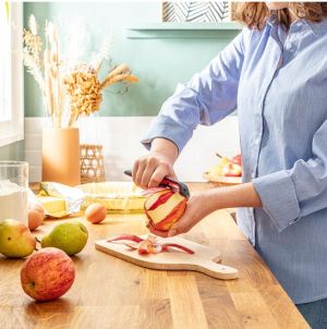 Peeler Tefal K2071014, Ingenio, Peeler, Kitchen tool, Stainless steel blades, 30x9.8x3.6cm, Up to 230°C, Dishwasher safe, black and red