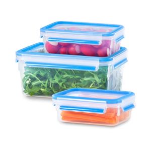 Storage box Tefal K3028912, CLIP & CLOSE 3 pcs /0.55L / 1L / 2.3L /