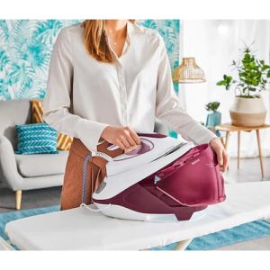 Парогенератор Tefal SV9201E0, Express Protect, red, 2800W, manual temp settings, 7.5bars, 130g/min, steam boost 530g/min, Durilium Airglide Autoclean soleplate, AD, AO, removable water tank 1,8L, calc collector, lock system, fast heat up 2min