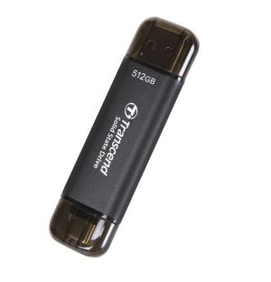 Hard disk Transcend 512GB, External SSD, ESD310C, USB 10Gbps, Type C/A, Black