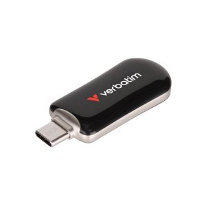 Memory Verbatim Plectra USB-C Flash Drive Black 64GB