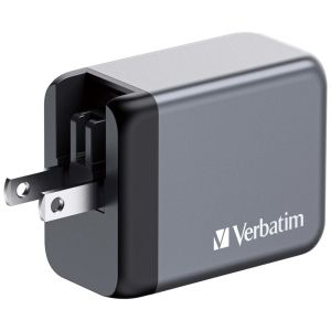 Charger Verbatim GNC-65 GaN Charger 3 Port 65W USB A/C (EU/UK/US)