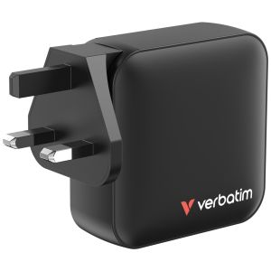 Verbatim Mini GaN Charger 165W 4 Port US plug with EU and UK adaptors
