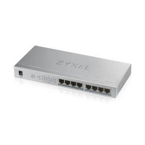 Switch ZyXEL GS1008-HP, 8 Port Gigabit PoE+ unmanaged desktop Switch, 8 x PoE, 60 Watt