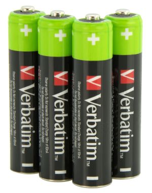 Battery Verbatim RECHARGEABLE BATTERY AAA 4 PACK / HR03