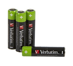 Battery Verbatim RECHARGEABLE BATTERY AAA 4 PACK / HR03
