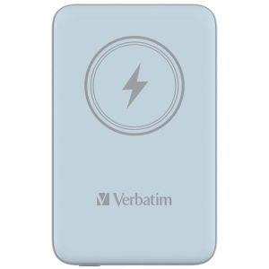 Външна батерия Verbatim MCP-10BE Power Pack 10000 mAh with UBS-C PD 20W / Magnetic Wireless Charging 15W Blue