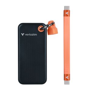 Verbatim Pocket SSD USB 3.2 Gen 2 2TB Black/Orange Hard Drive