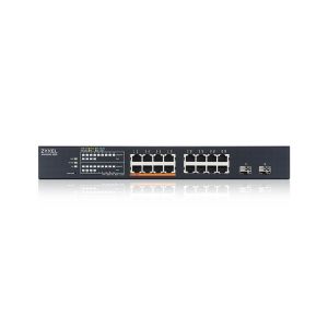 Switch ZyXEL XMG1915-18EP, 16-port 2.5GbE, 2 SFP+, 8 x PoE++ 180W Smart Switch, hybird mode, standalone or NebulaFlex Cloud