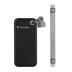 Verbatim Pocket SSD USB 3.2 Gen 2 1TB Black/Grey Hard Drive