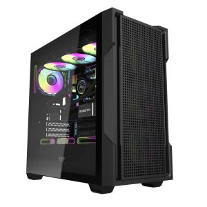 Darkflash Case ATX - DS900 Mesh Black - 4 x 120 mm A-RGB fans included