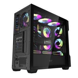 Darkflash Case ATX - DS900 Mesh Black - 4 x 120 mm A-RGB fans included