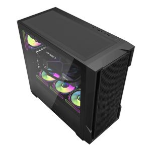 Darkflash Case ATX - DS900 Mesh Black - 4 x 120 mm A-RGB fans included