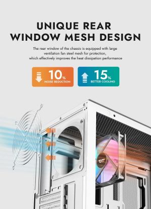 Darkflash Case ATX - DS900 Mesh Black - 4 x 120 mm A-RGB fans included