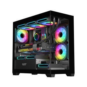 Darkflash Case mATX - DS900M Black - 6 x 120 mm Infinity Mirror A-RGB