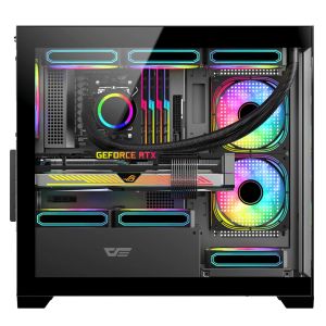Darkflash Case mATX - DS900M Black - 6 x 120 mm Infinity Mirror A-RGB