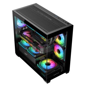 Darkflash Case mATX - DS900M Black - 6 x 120 mm Infinity Mirror A-RGB