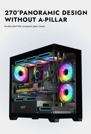 Darkflash Case mATX - DS900M Black - 6 x 120 mm Infinity Mirror A-RGB