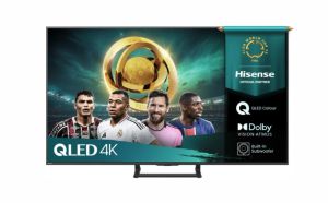 TV Hisense 65" A7Q, 4K Ultra HD 3840x2160, QLED, HDR 10+, HLG, Dolby Vision, Dolby Atmos, Smart TV, Light Sensor, WiFi Direct, BT, Anyview Cast, 3xHDMI, 2xUSB, LAN, CI+, DVB-T2/C/S2, Black