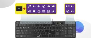 Genius клавиатура Slim Keyboard SlimStar 126 White - Copilot, Low profile Chocolate