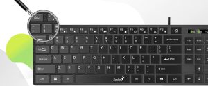 Genius клавиатура Slim Keyboard SlimStar 126 White - Copilot, Low profile Chocolate