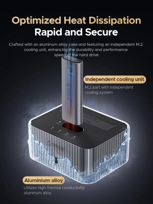 Orico докинг станция Storage - HDD/M.2 Dock - 2 BAY Offline Clone 2.5/3.5/M.2 NVMe USB-C/USB-A - IT28E-C-EU-GY