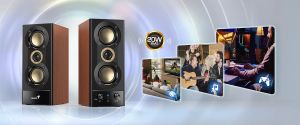 Genius Speakers 2.0 - SP-HF800BT - 20W RMS, Bluetooth 5.3, Wood