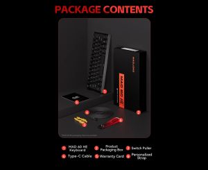 Madlions професионална геймърска механична клавиатура Professional Gaming Mechanical Keyboard MAD 60 PRO - Black, 8K, Sealed Silver Magnetic [Linear]