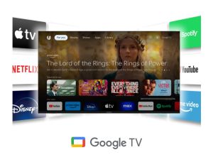 Television Thomson Smart QLED TV 43"; Google TV; 3840 x 2160 (4K UHD), 4000:1, QLED, 60 Hz, DVB-T/T2/C/S/S2, HDR10, Hotel mode, Wi-Fi, Bluetooth, LAN, HDMI 2 (2.0) + 2 (2.1), USB 2 (2.0) + 1 (3.0), Central Swivel Stand, Dark gray