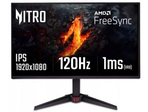 Monitor Acer Nitro VG240YGbip, 23.8'' FHD (1920x1080) IPS, ZeroFrame, 120Hz, 1ms (VRB), AdaptiveSync, 250nits, HDMI, DP, VisionCare, Energy Class C, Black, 2Y