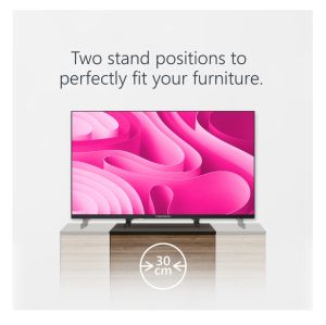 Television Thomson Smart FHD TV 32"; Google TV; 1920 x 1080 (FHD), DLED, 60 Hz, DVB-T/T2/C/S/S2, Wi-Fi, Bluetooth, LAN, HDMI 3 (1.4), USB 2 (2.0), 12 Volt adapter included, Side Feet, Black