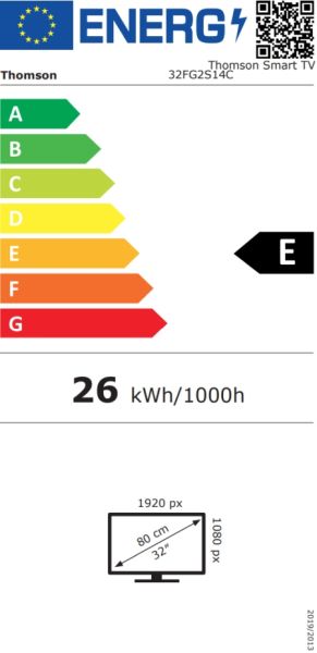 Television Thomson Smart FHD TV 32"; Google TV; 1920 x 1080 (FHD), DLED, 60 Hz, DVB-T/T2/C/S/S2, Wi-Fi, Bluetooth, LAN, HDMI 3 (1.4), USB 2 (2.0), 12 Volt adapter included, Side Feet, Black