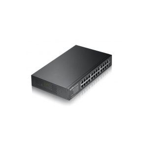 Switch ZyXEL GS1100-24E 24-port Gigabit Unmanaged switch v3, Fanless, 802.3az (Green), desktop/19" rackmount
