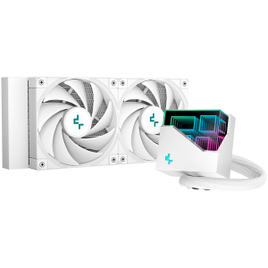 DeepCool LT520 WH, 240mm CPU Liquid Cooler, 2x120mm FK120 PWM FDB Fans, ARGB Multidimensional Infinity Mirror Top Cap, White, LGA 2066/2011-v3/2011/1700/1200/115x, AMD sTRX4/sTR4/AM5/AM4, 5Y,R-LT520-WHAMNF-G-1
