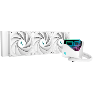 DeepCool LT720 WH, 360mm CPU Liquid Cooler, 3x120mm FK120 PWM Fans, ARGB Multidimensional Infinity Mirror Top Cap, White, LGA 2066/2011-v3/2011/1700/1200/115x, AMD sTRX4/sTR4/AM5/AM4, 5Y,R-LT720-WHAMNF-G-1