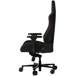 LORGAR Ace 422, Gaming chair, Anti-stain durable fabric, 1.8 mm metal frame, multiblock mechanism, 4D armrests, 5 Star aluminium base, Class-4 gas lift, 75mm PU casters, Black + red