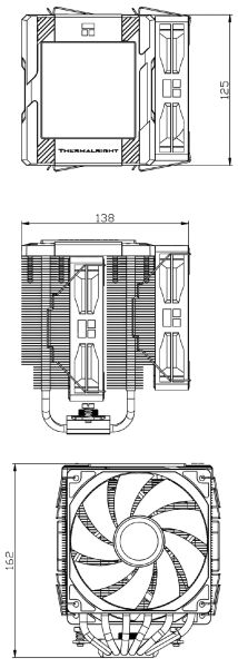 Thermalright охладител CPU Cooler Peerless Assassin 120 Digital A-RGB White - Dual-Tower - LGA1851/AM5